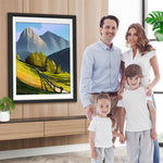 Wald in den Bergen Diamond Painting