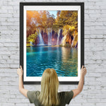 Wald See Wasserfall Diamond Painting