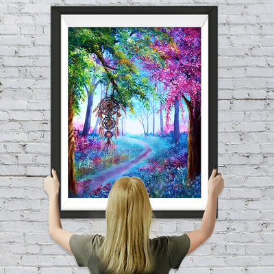 Wald und Traumfänger im Frühling Diamond Painting