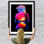 Waldfrau bei Sonnenuntergang Diamond Painting