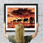 Wandernde Elefanten Diamond Painting