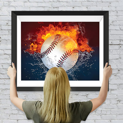 Wasser Feuer Baseball Diamond Painting