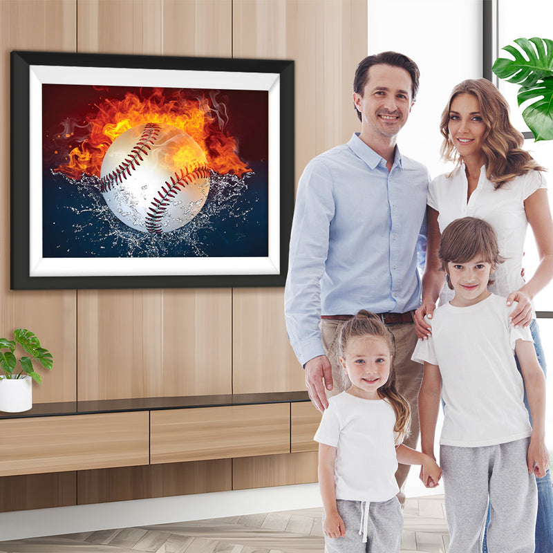 Wasser Feuer Baseball Diamond Painting