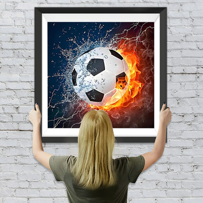 Wasser Feuer Fußball Diamond Painting