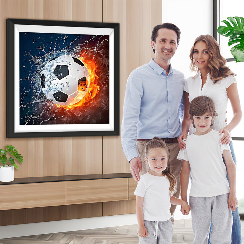 Wasser Feuer Fußball Diamond Painting