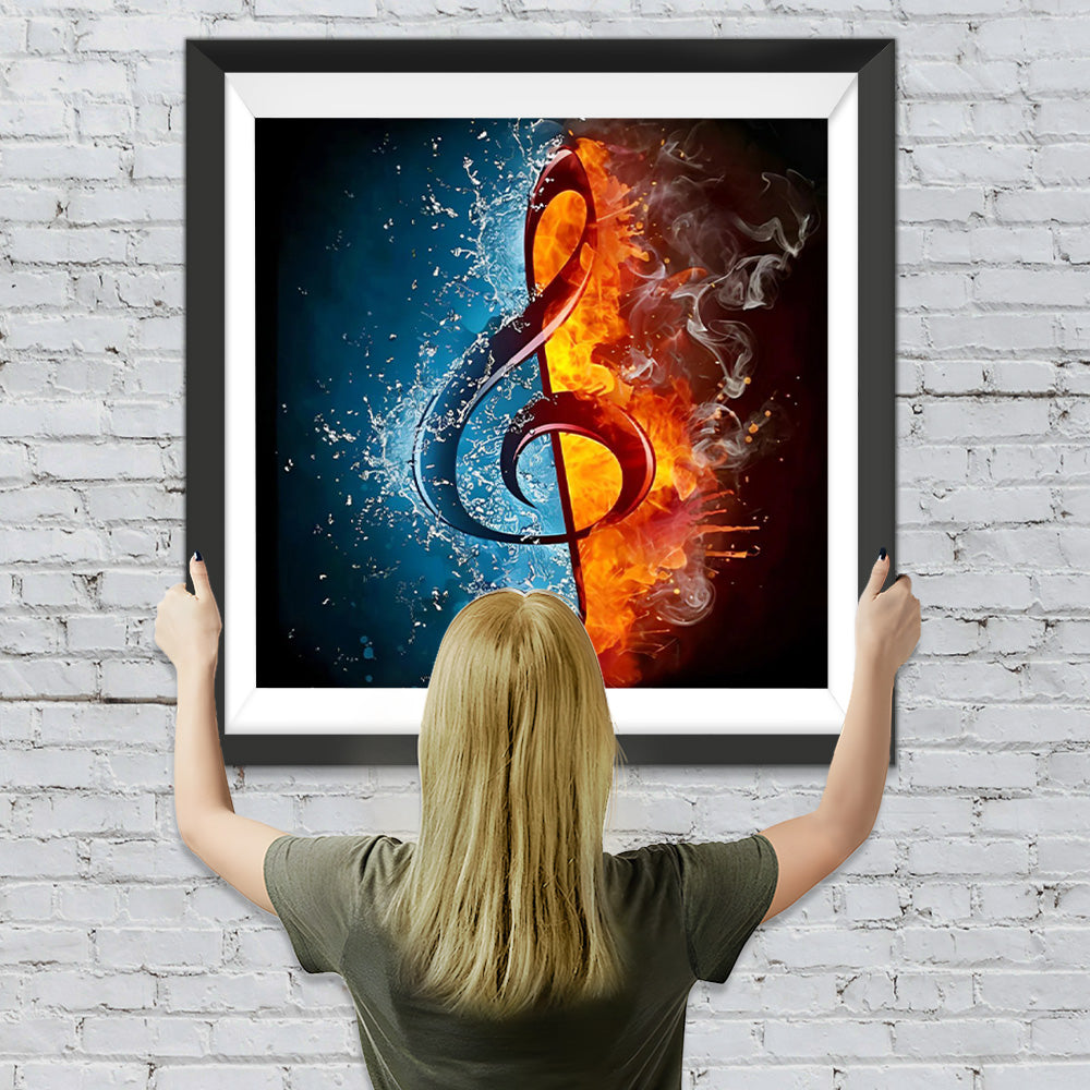 Wasser Feuer Note Diamond Painting