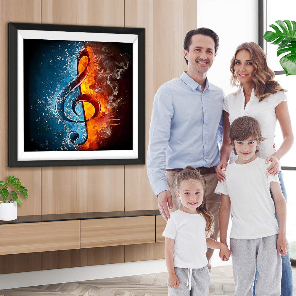 Wasser Feuer Note Diamond Painting