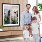 Wasserfälle und ein Gir auf den Klippen Diamond Painting