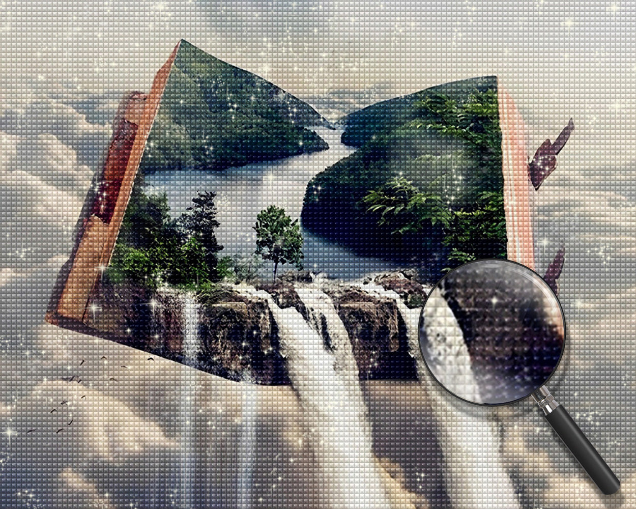 Wasserfall aus dem Buch Diamond Painting