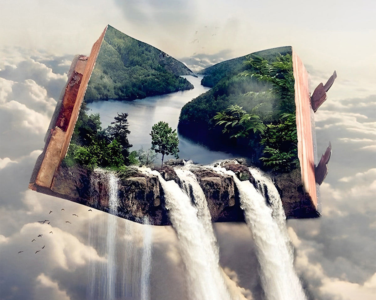 Wasserfall aus dem Buch Diamond Painting