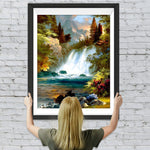 Wasserfall im Herbst Diamond Painting