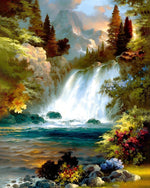 Wasserfall im Herbst Diamond Painting