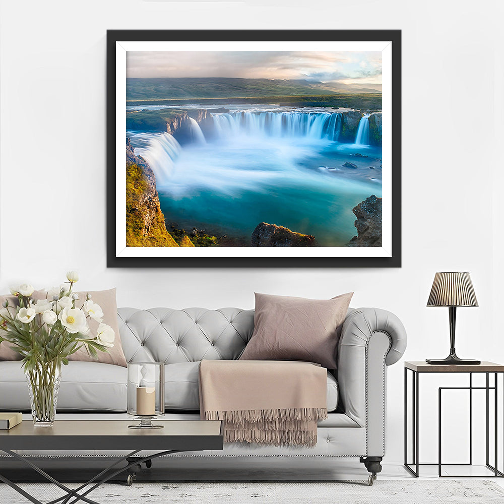 Wasserfall im Meer Diamond Painting