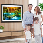 Wasserfall im Wald Diamond Painting