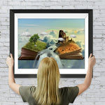 Wasserfall und Berg aus dem Buch Diamond Painting