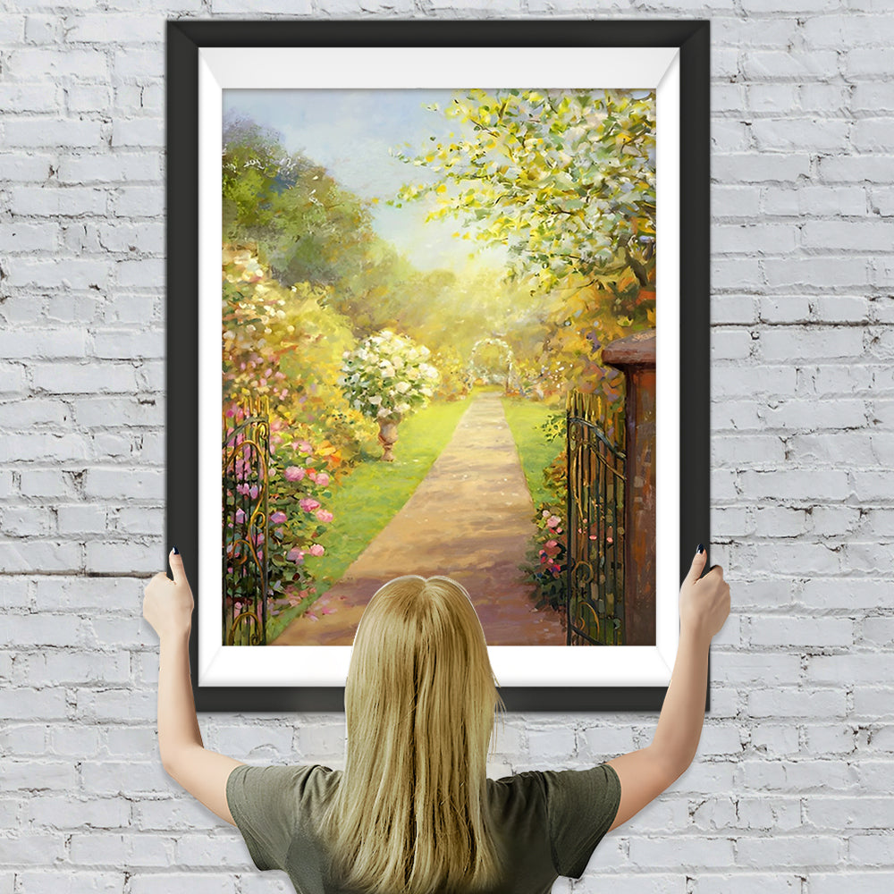 Weg im Garten Diamond Painting