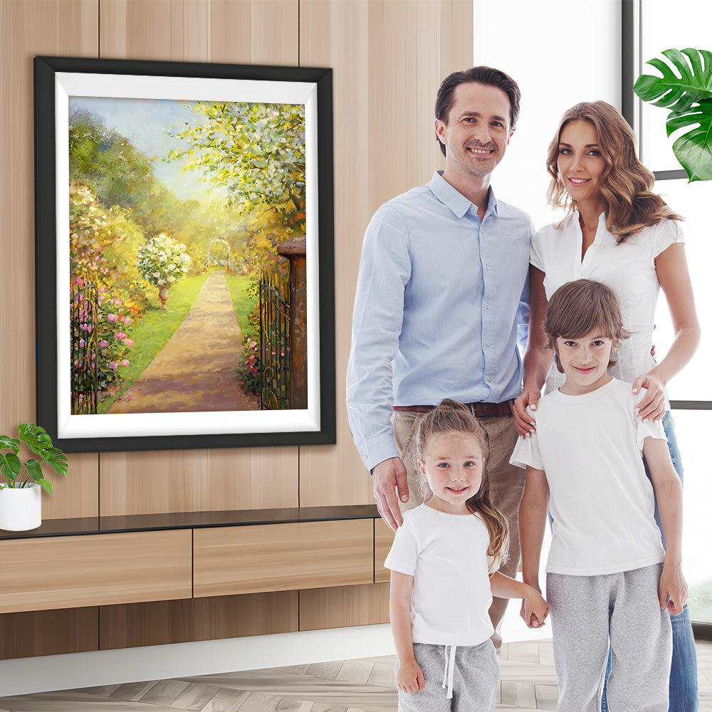 Weg im Garten Diamond Painting