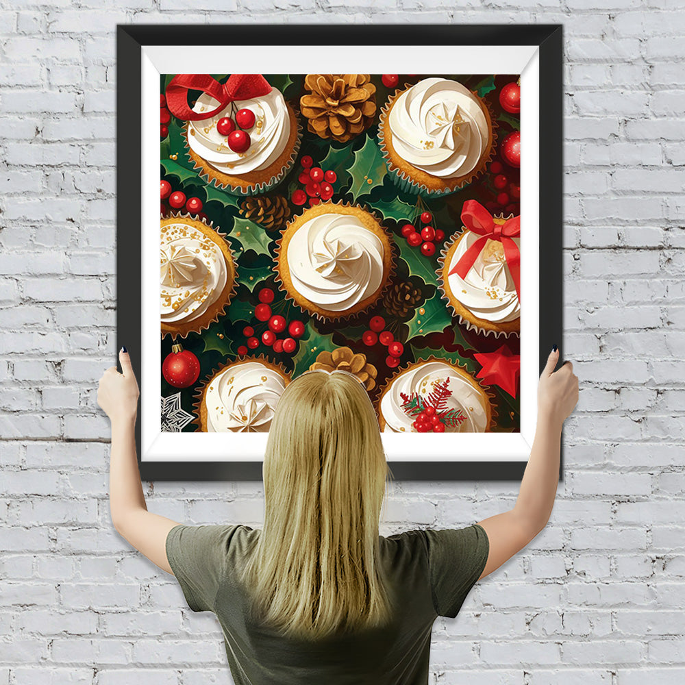 Weihnachten Cupcakes Diamond Painting