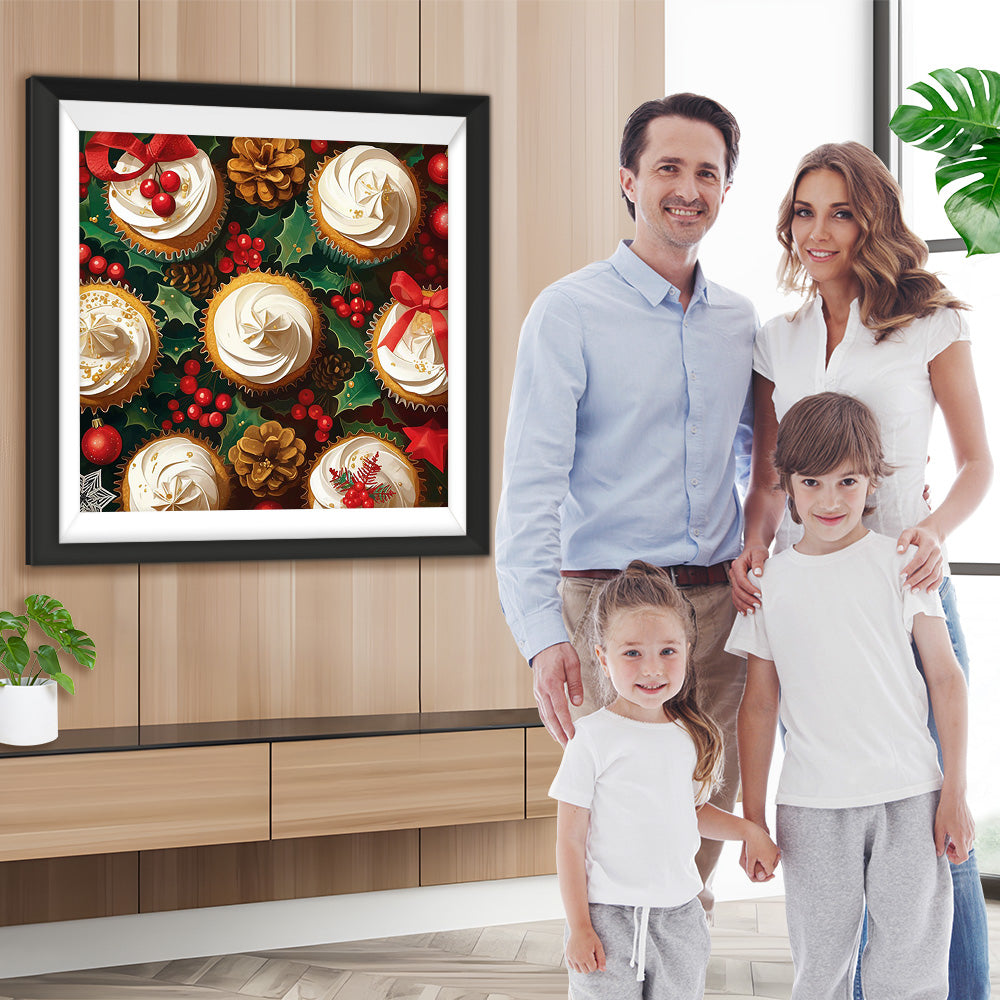 Weihnachten Cupcakes Diamond Painting