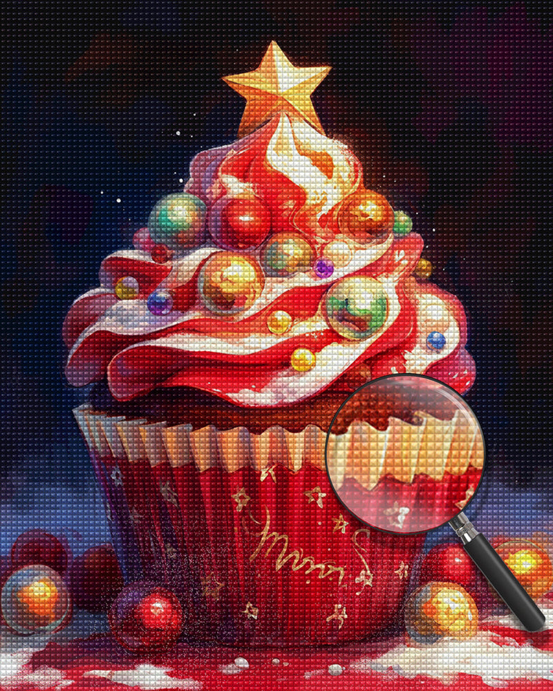 Weihnachten Cupcakes Diamond Painting