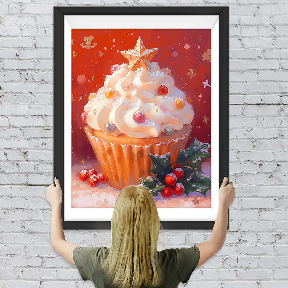 Weihnachten Cupcakes Diamond Painting