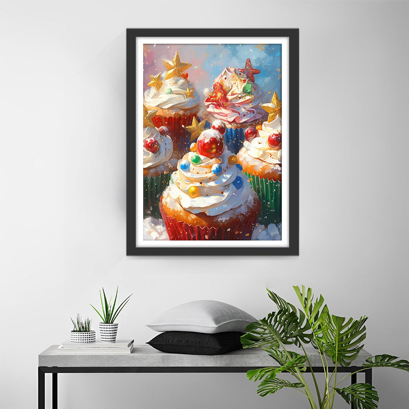 Weihnachten Cupcakes Diamond Painting