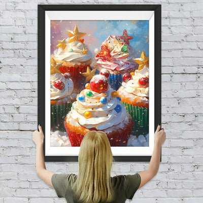 Weihnachten Cupcakes Diamond Painting