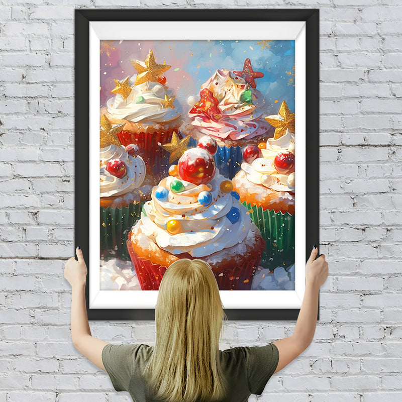 Weihnachten Cupcakes Diamond Painting