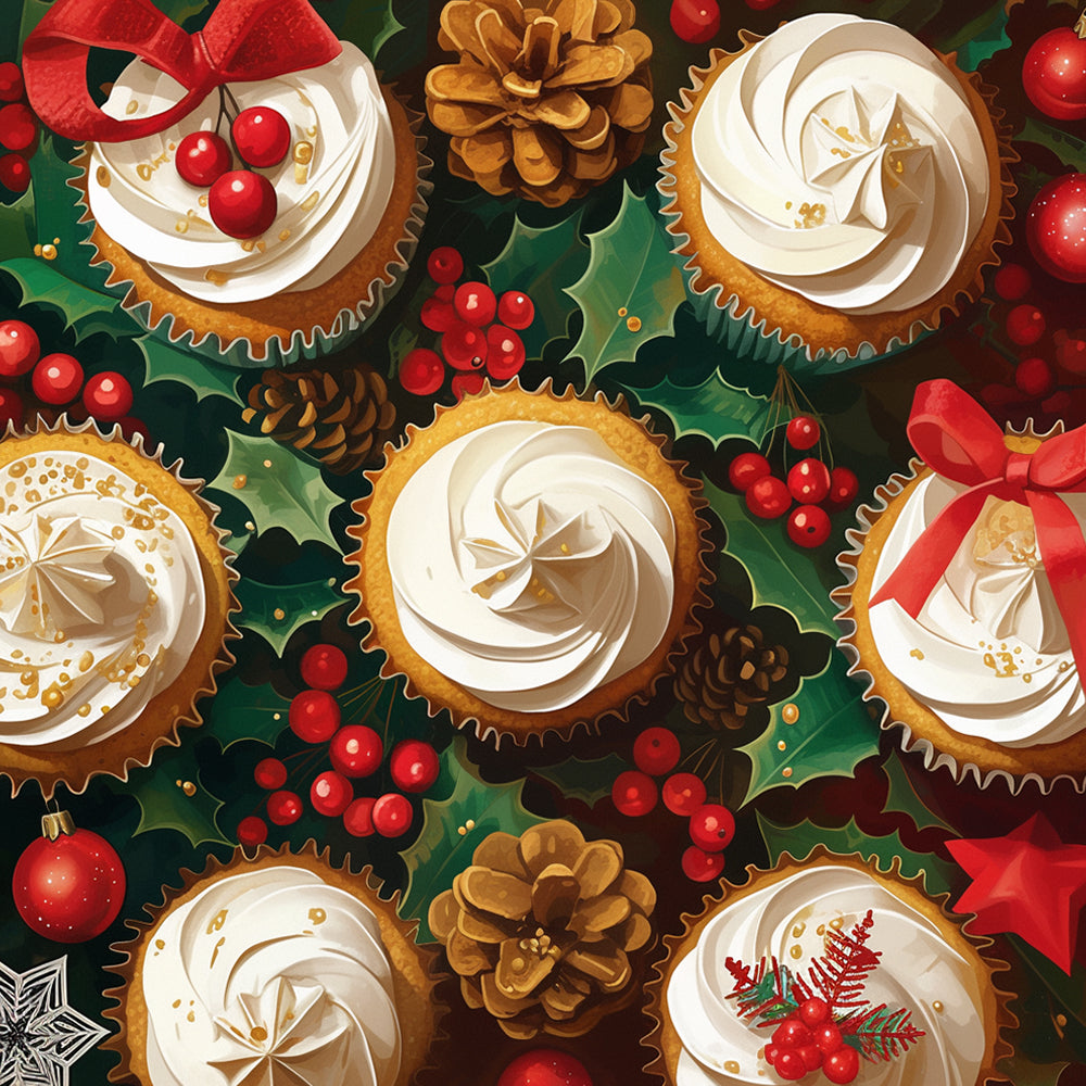 Weihnachten Cupcakes Diamond Painting