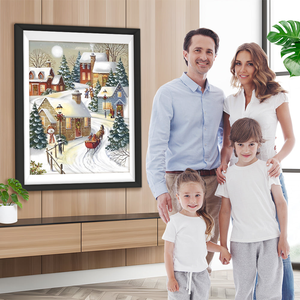 Weihnachten Dorf Diamond Painting