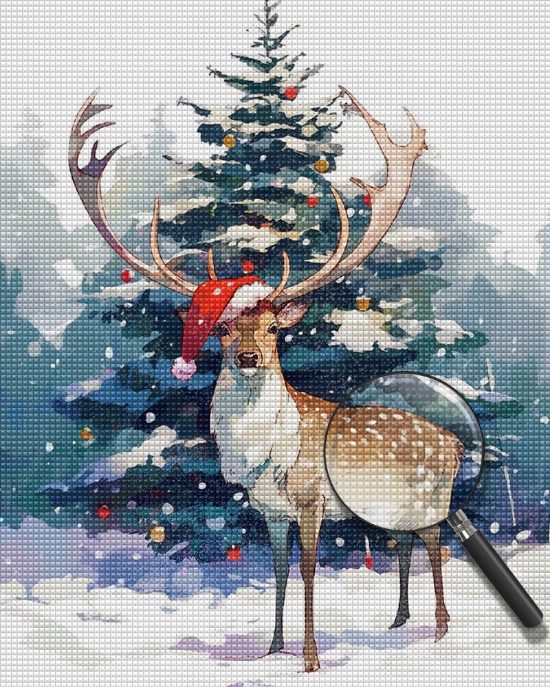 Weihnachten Elch Diamond Painting