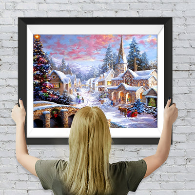Weihnachten in einer Kleinstadt Diamond Painting