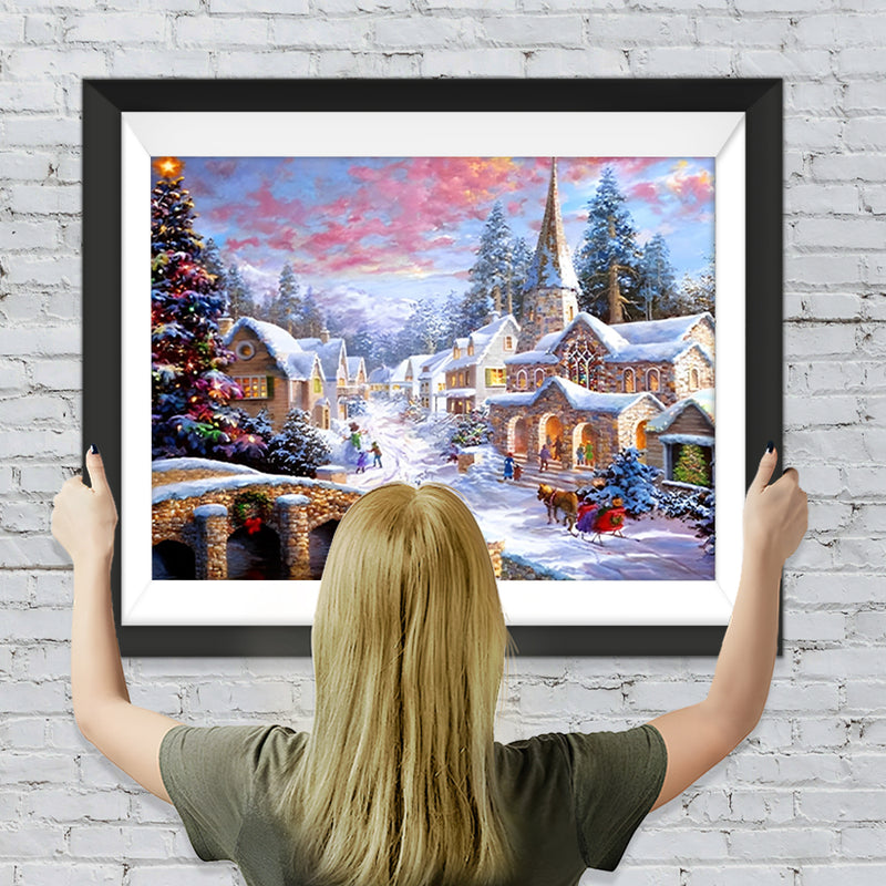 Weihnachten in einer Kleinstadt Diamond Painting