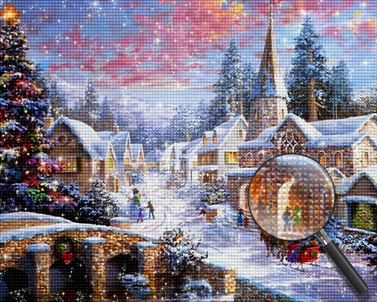 Weihnachten in einer Kleinstadt Diamond Painting