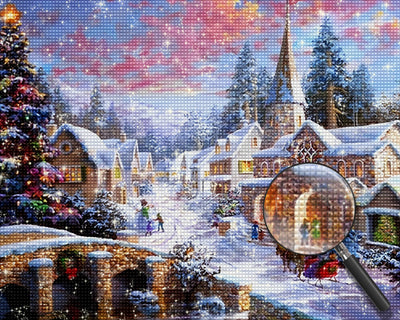 Weihnachten in einer Kleinstadt Diamond Painting