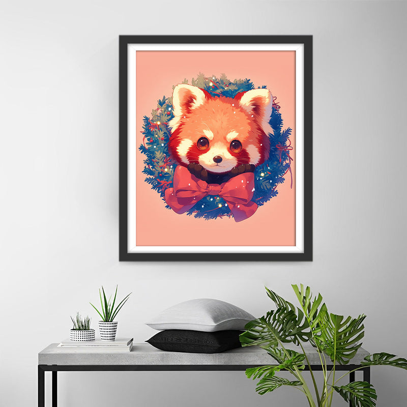 Weihnachten Roter Panda Diamond Painting