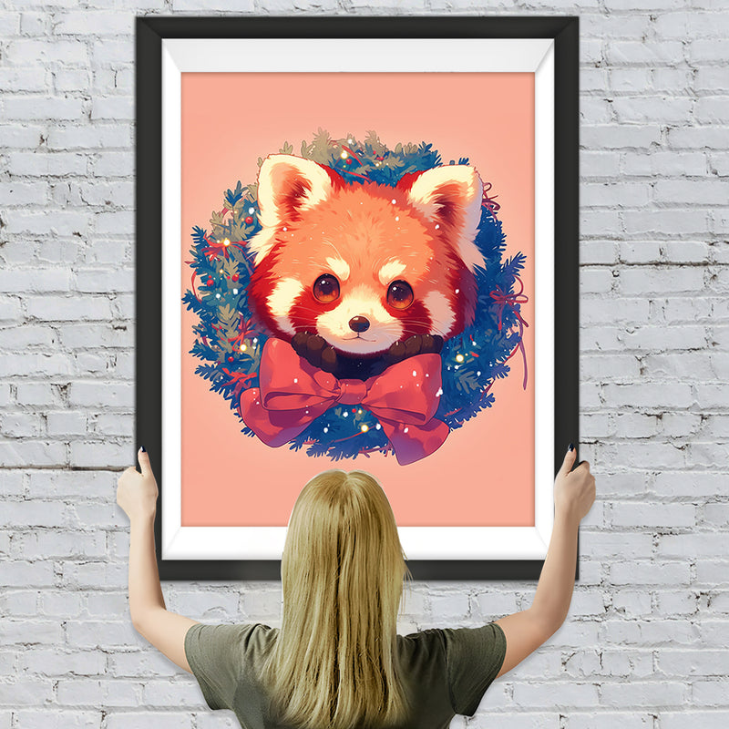 Weihnachten Roter Panda Diamond Painting