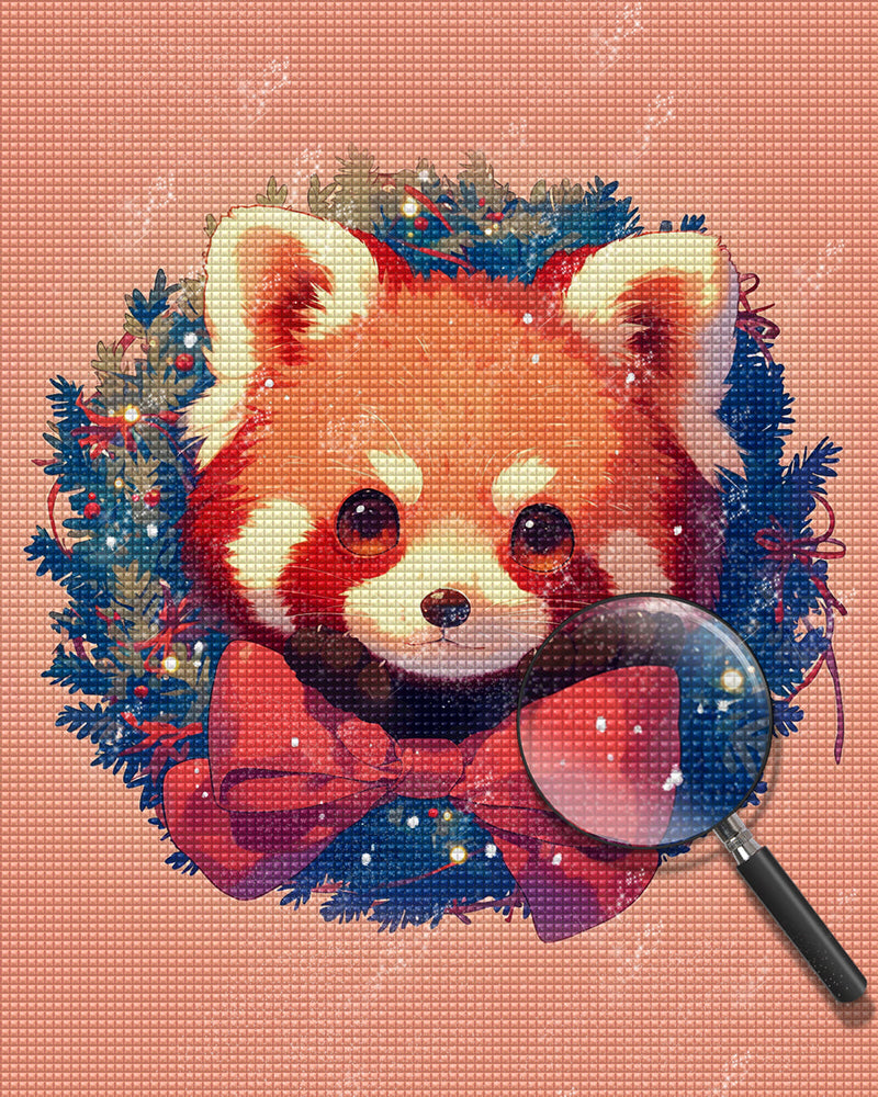 Weihnachten Roter Panda Diamond Painting