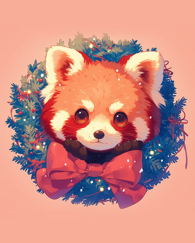 Weihnachten Roter Panda Diamond Painting