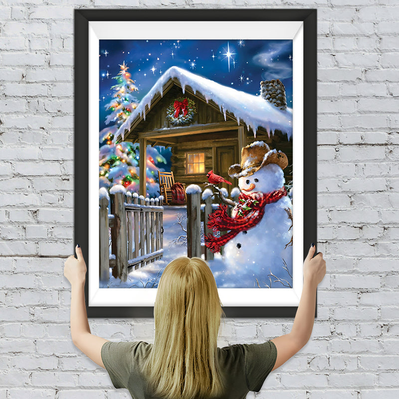 Weihnachten Schneemann Diamond Painting