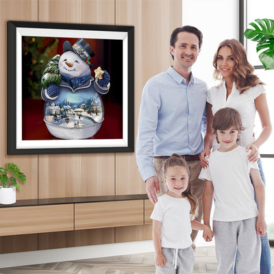 Weihnachten Schneemann Kristallkugel Diamond Painting