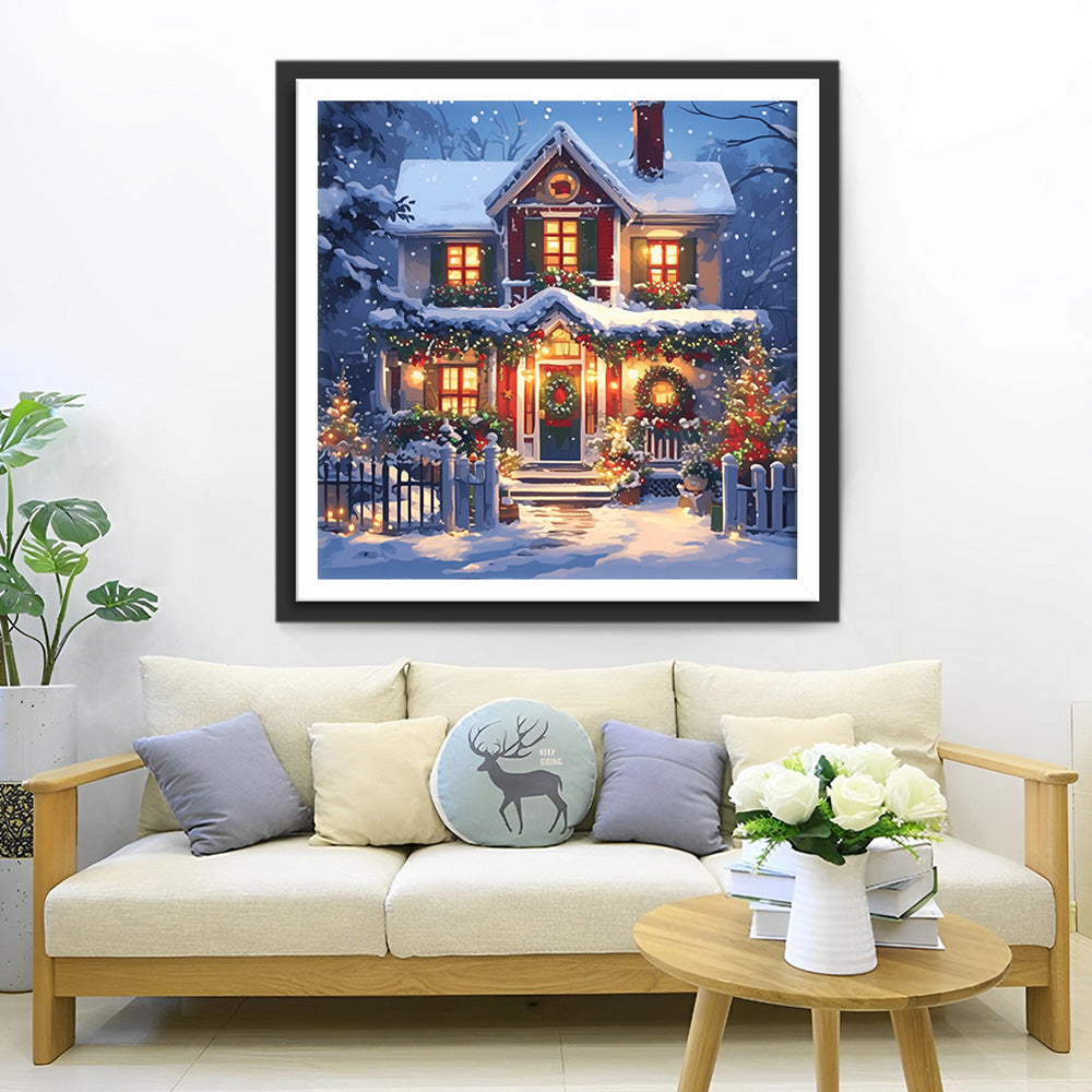 Weihnachts-Haus Diamond Painting