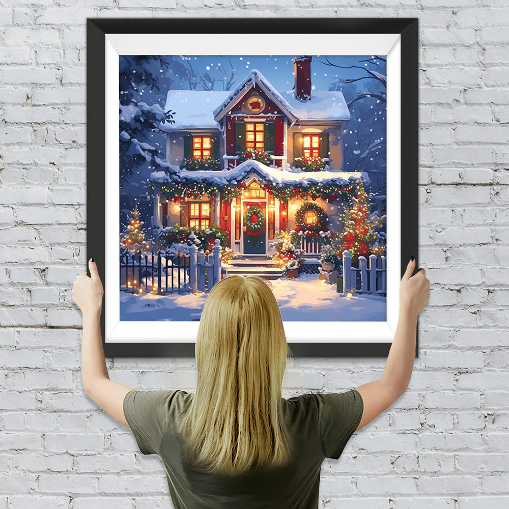 Weihnachts-Haus Diamond Painting