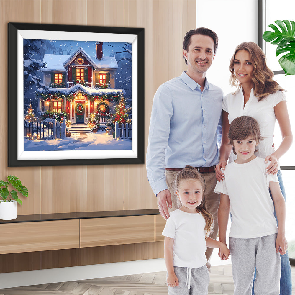 Weihnachts-Haus Diamond Painting