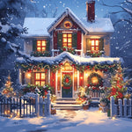 Weihnachts-Haus Diamond Painting