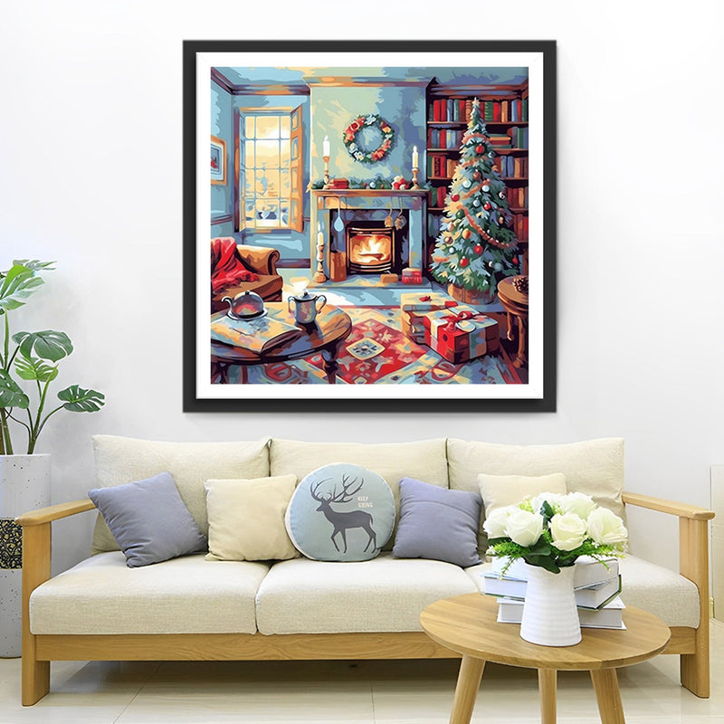 Weihnachtsatmosphäre im Haus Diamond Painting
