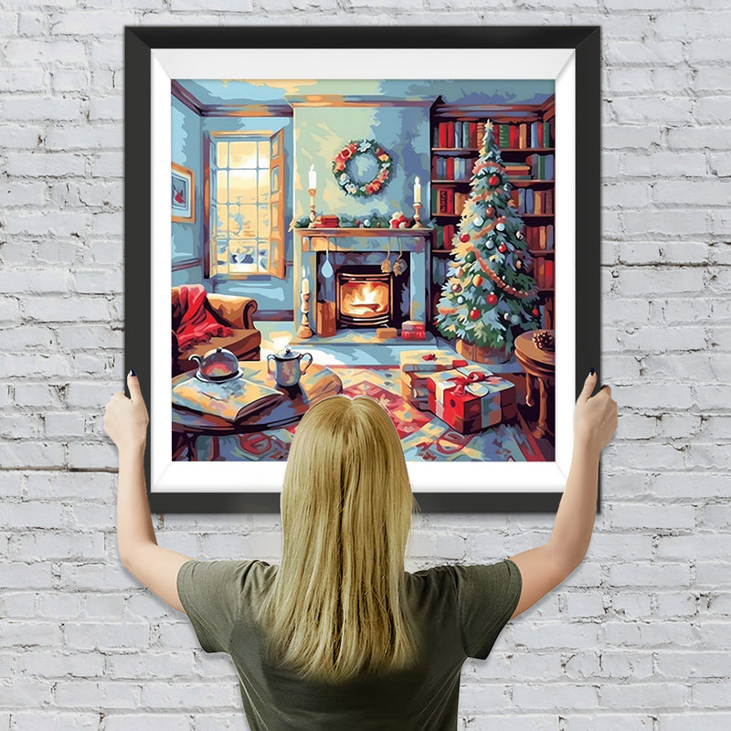 Weihnachtsatmosphäre im Haus Diamond Painting