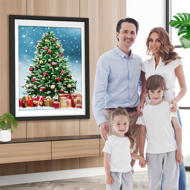 Weihnachtsbaum Geschenke Schnee Diamond Painting