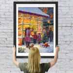 Weihnachtsbaum im Fenster Diamond Painting