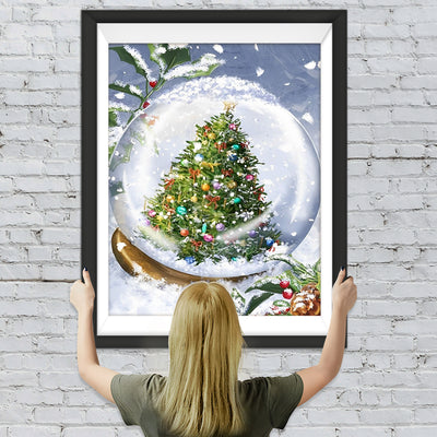 Weihnachtsbaum im Kristallapfel Diamond Painting